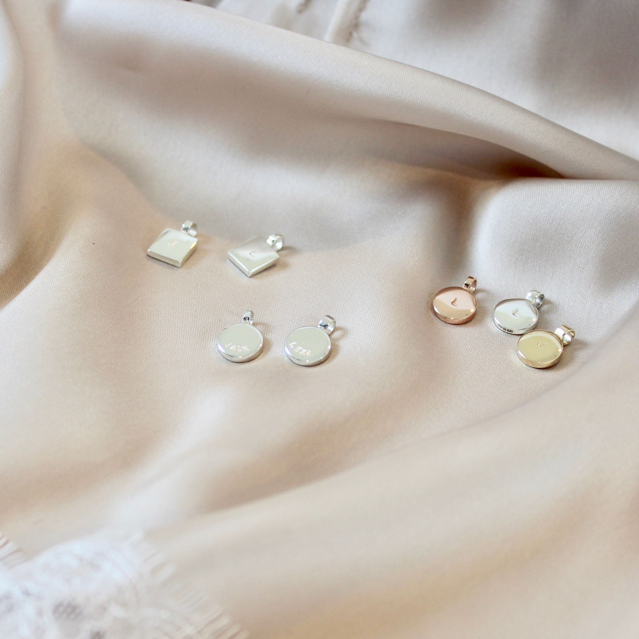 Initial Discs (Disc only) Sterling Silver