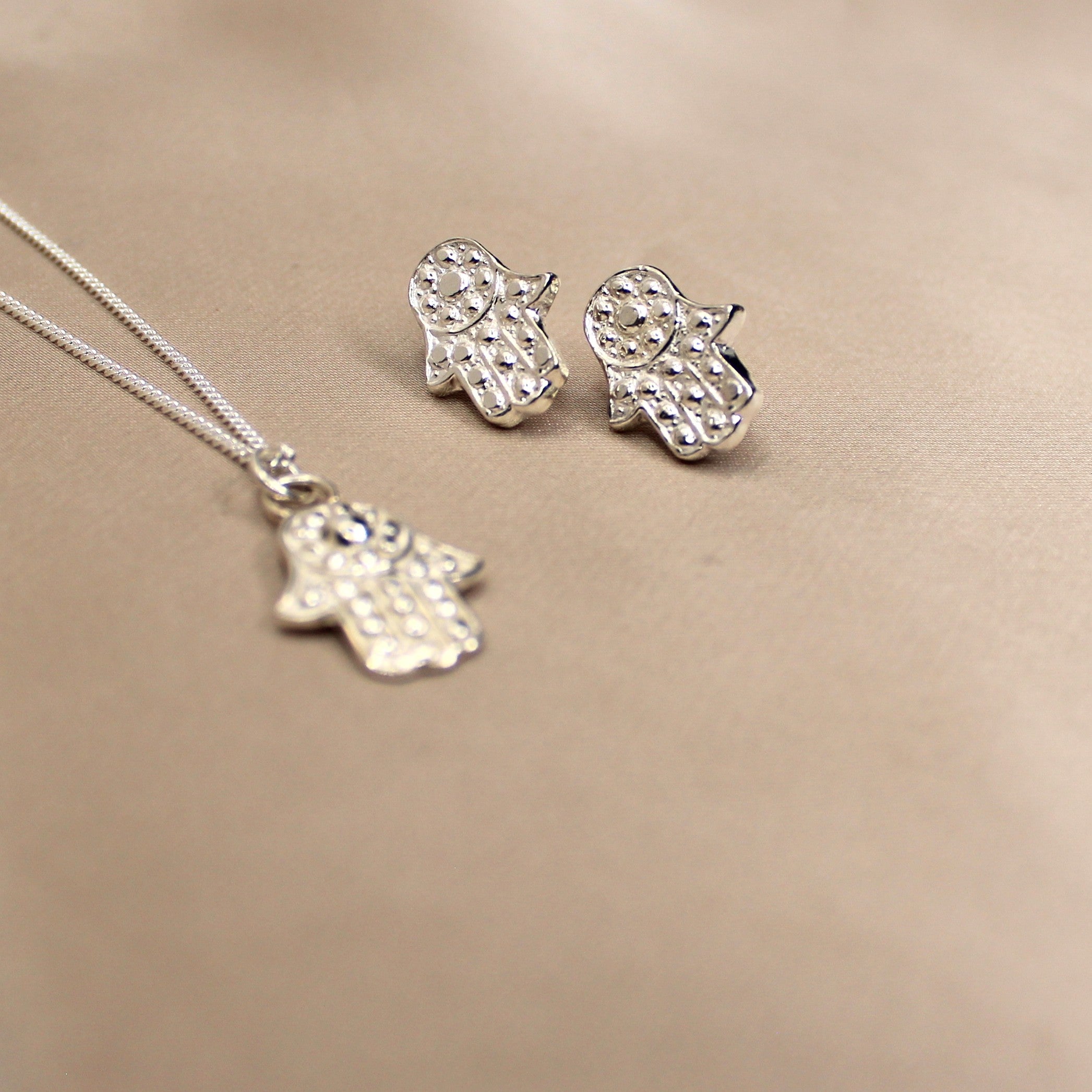 Hamsa Hand Stud Earrings