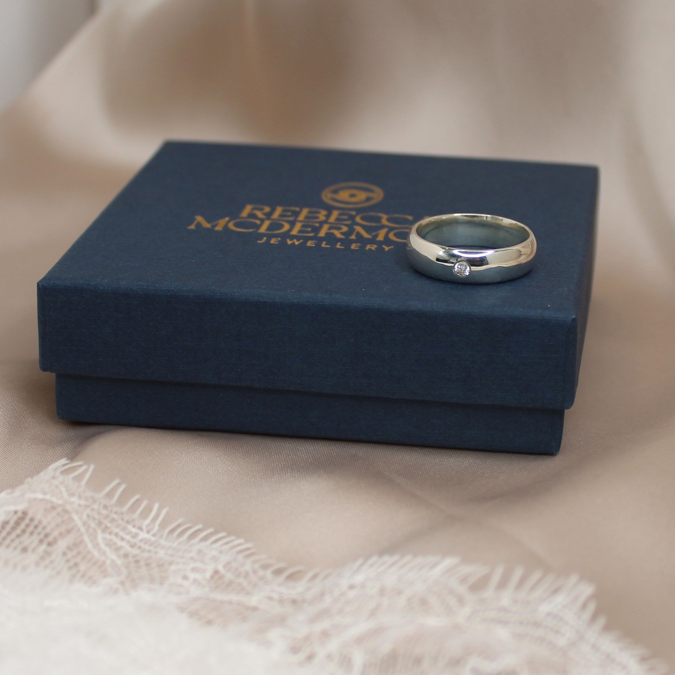 Forever Wedding Band with Diamond