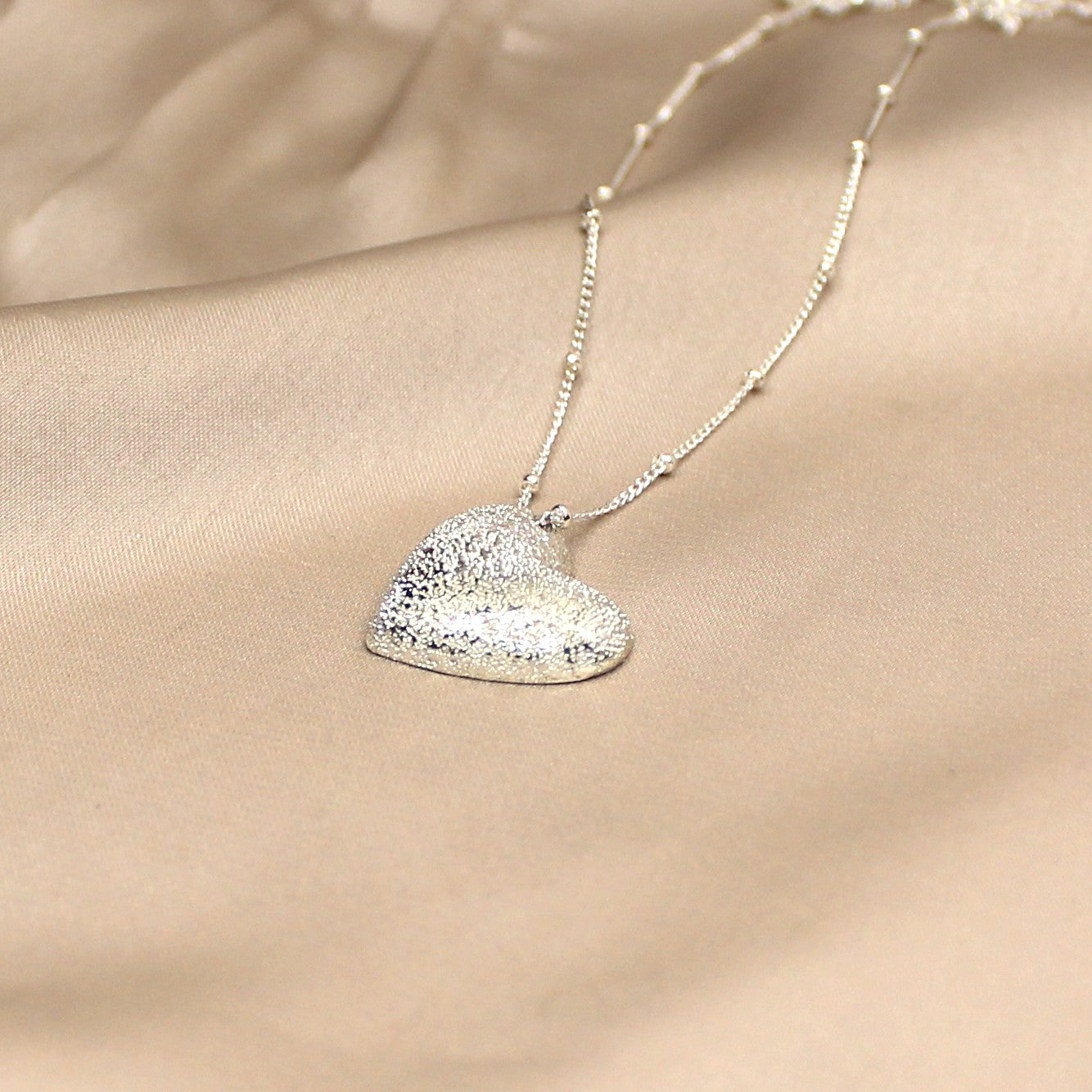Frosted Heart Pendant