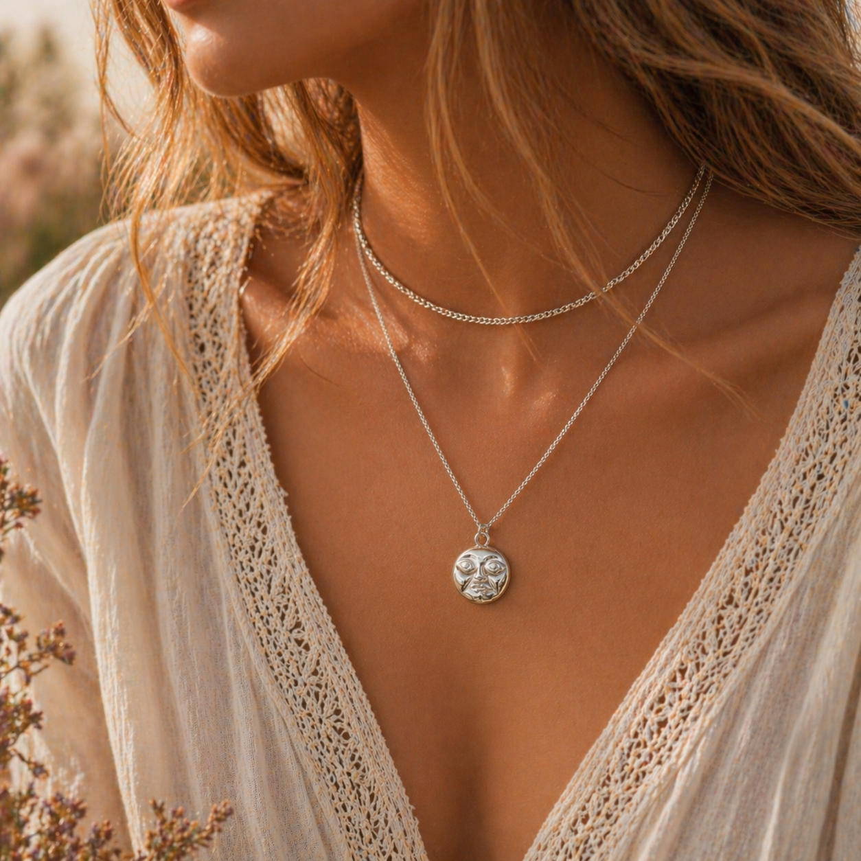 Watchful Moon Pendant