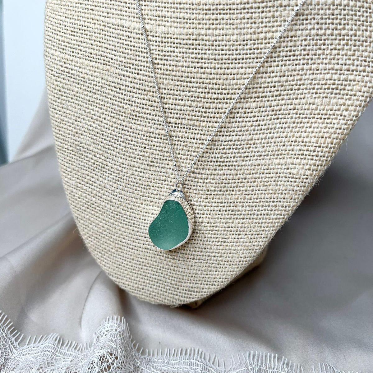 Sterling Silver & Seaglass pendant