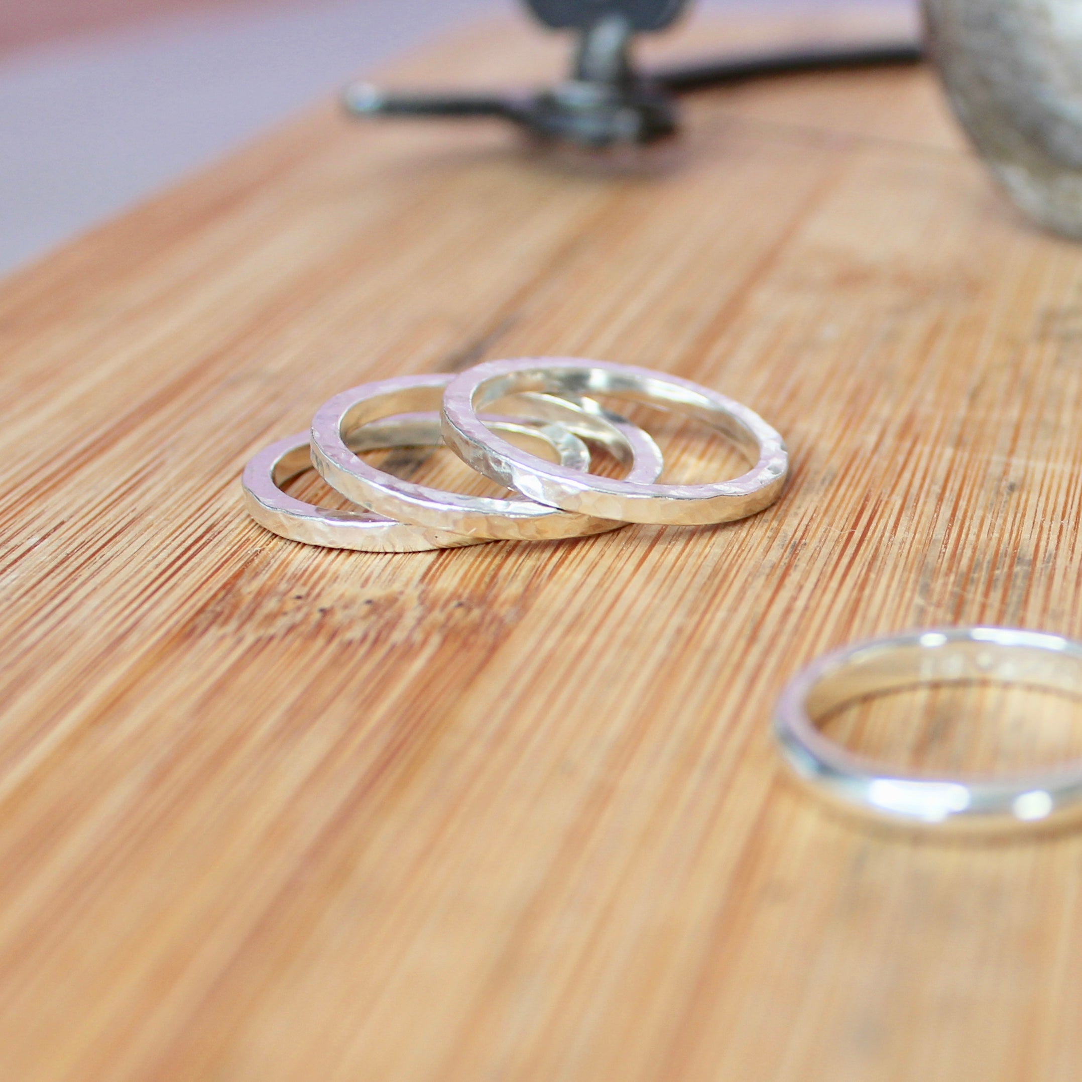 Sterling Silver Stacking Ring Workshop - Monday, 10th November 2025, 9.30 - 12.30 (morning class)